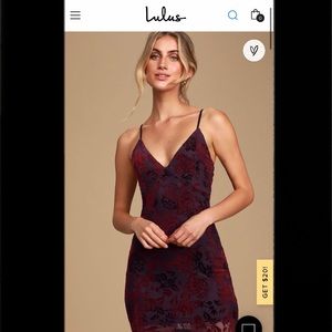 Lulus | Party Girl Plum Purple Velvet Bodycon Mini Dress | New with Tags |